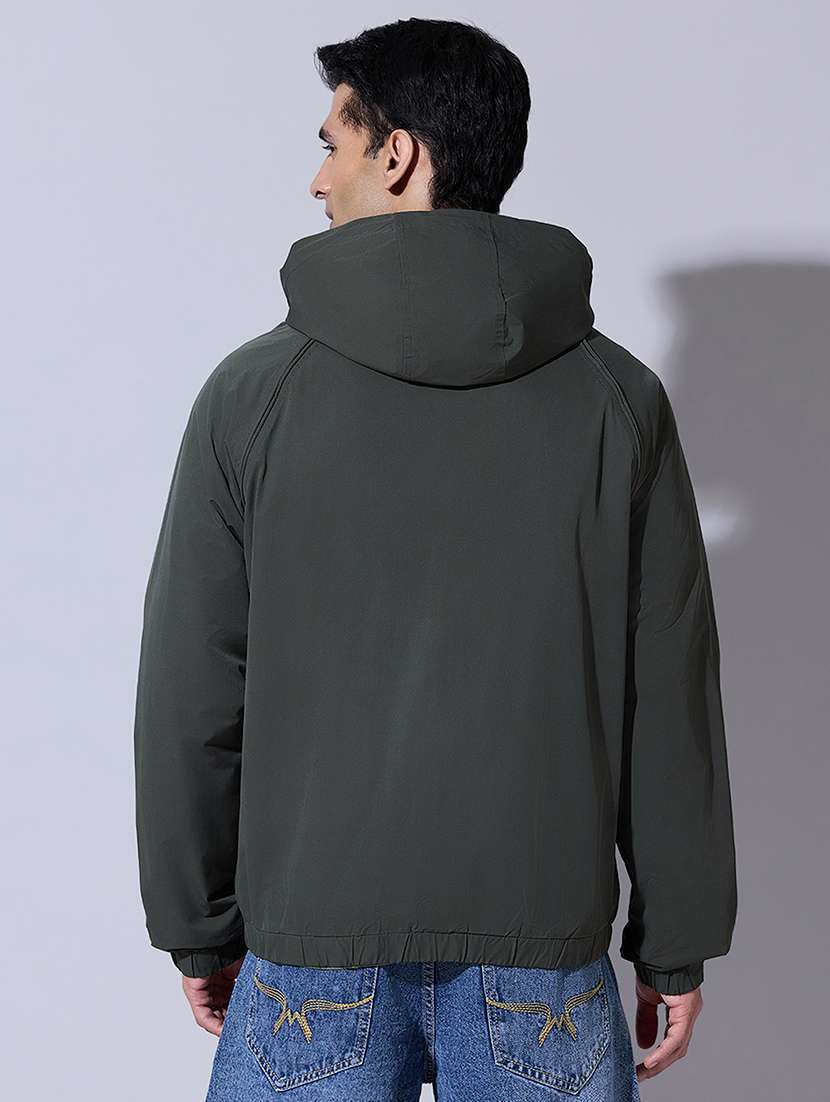 men solid long sleeve bomber jacket - 22396330 -  Standard Image - 4