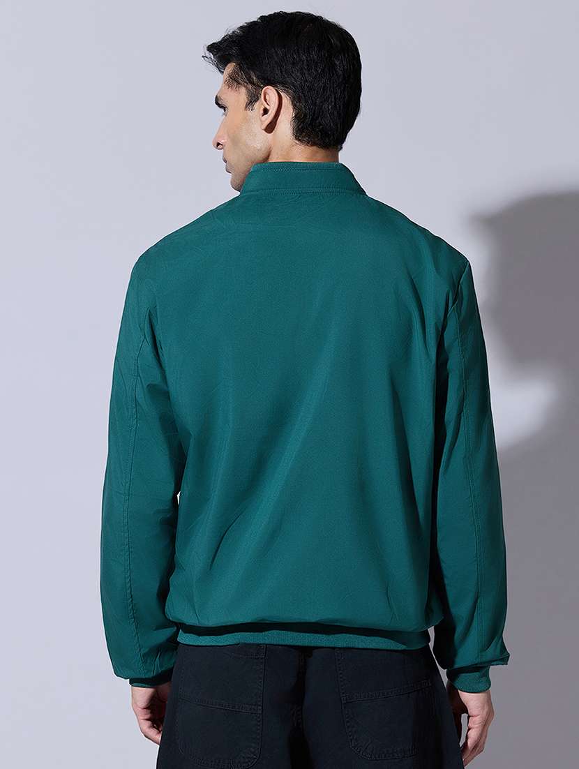 men solid long sleeve bomber jacket - 22396333 -  Standard Image - 4