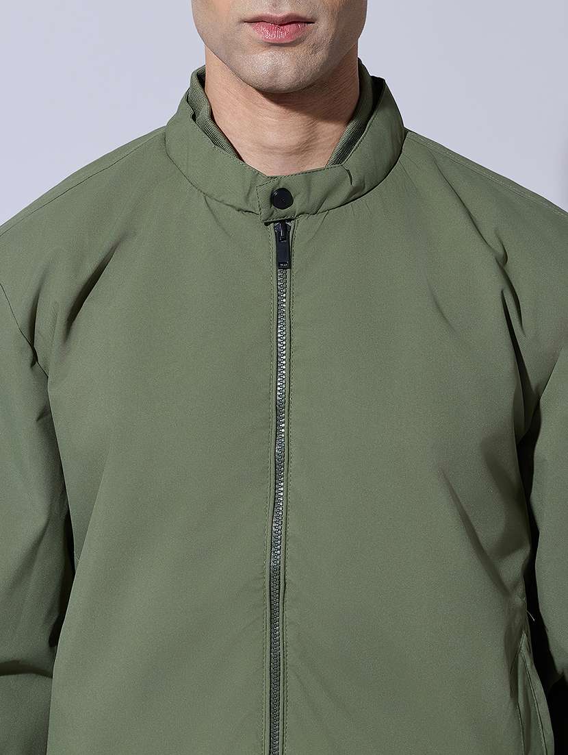 men solid long sleeve bomber jacket - 22396334 -  Standard Image - 1