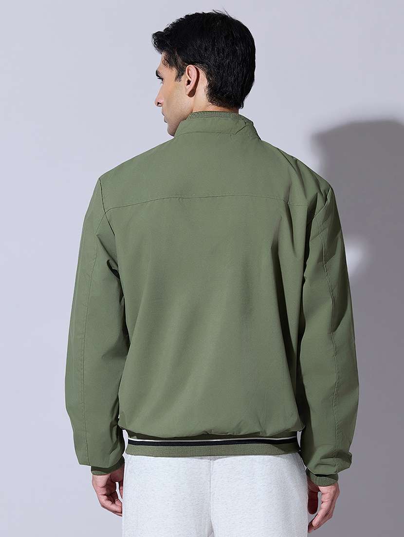 men solid long sleeve bomber jacket - 22396334 -  Standard Image - 4