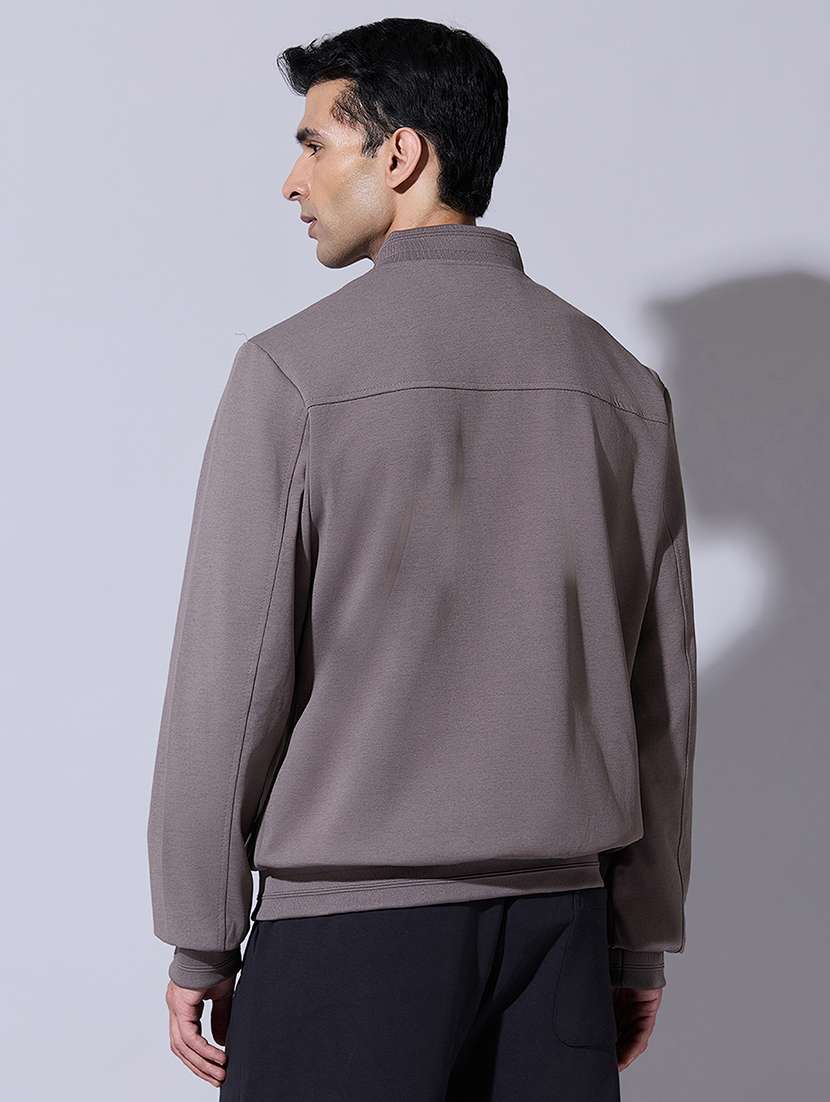 men solid long sleeve bomber jacket - 22396335 -  Standard Image - 4