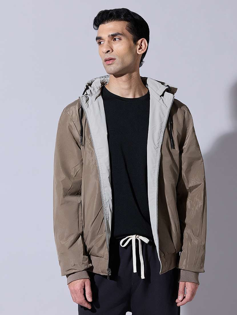 men solid long sleeve reversible bomber jacket - 22396347 -  Standard Image - 4