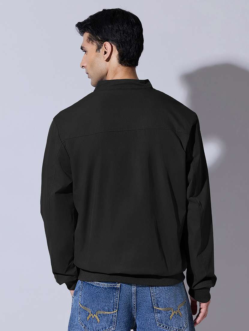 men solid long sleeve bomber jacket - 22396351 -  Standard Image - 4