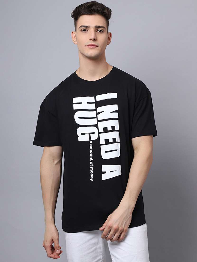 men typographic short sleeve oversized t-shirt