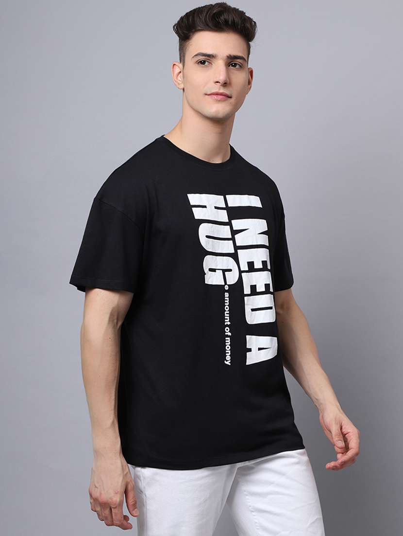 Men Typographic Short Sleeve Oversized T-shirt - 22396362 -  Standard Image - 1