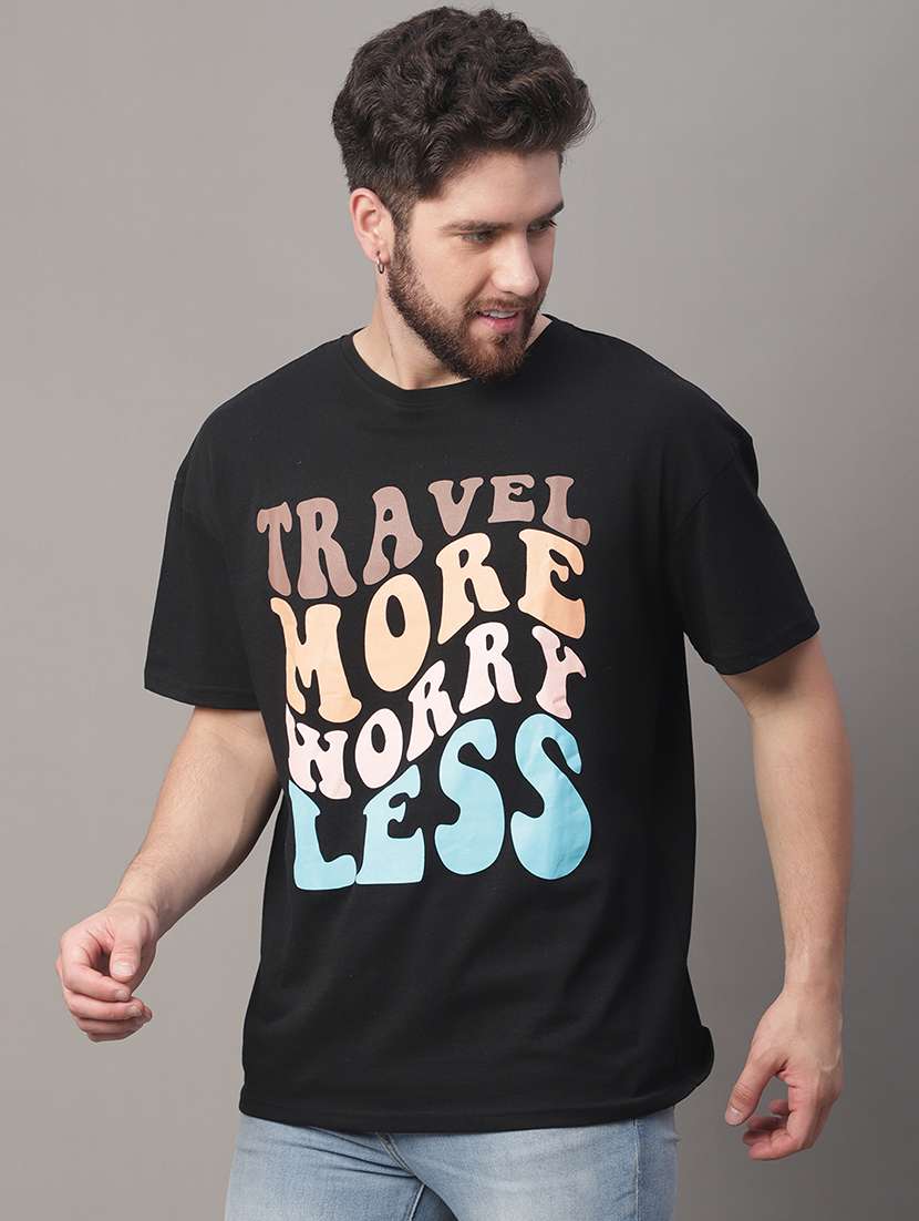 men typographic short sleeve oversized t-shirt - 22396363 -  Standard Image - 1