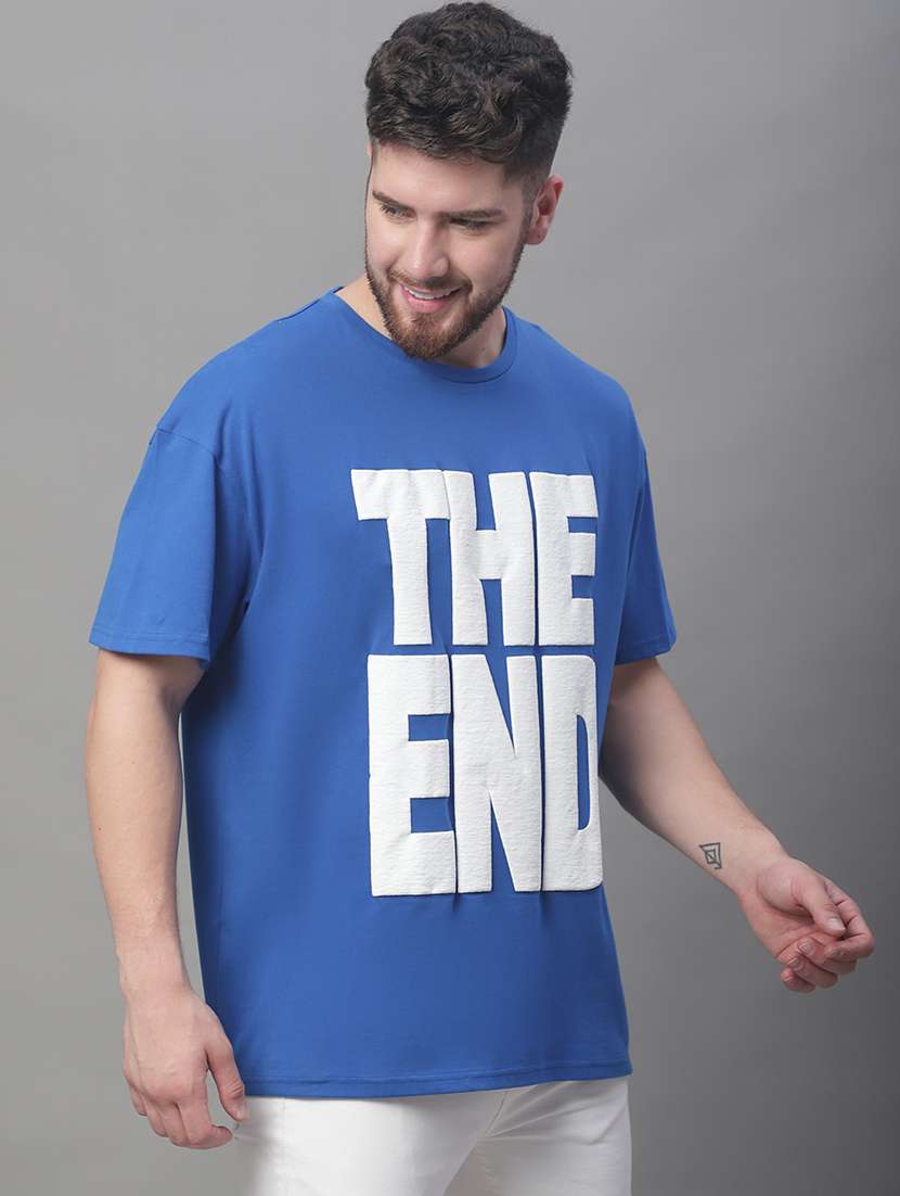 men typographic short sleeve oversized t-shirt - 22396365 -  Standard Image - 1