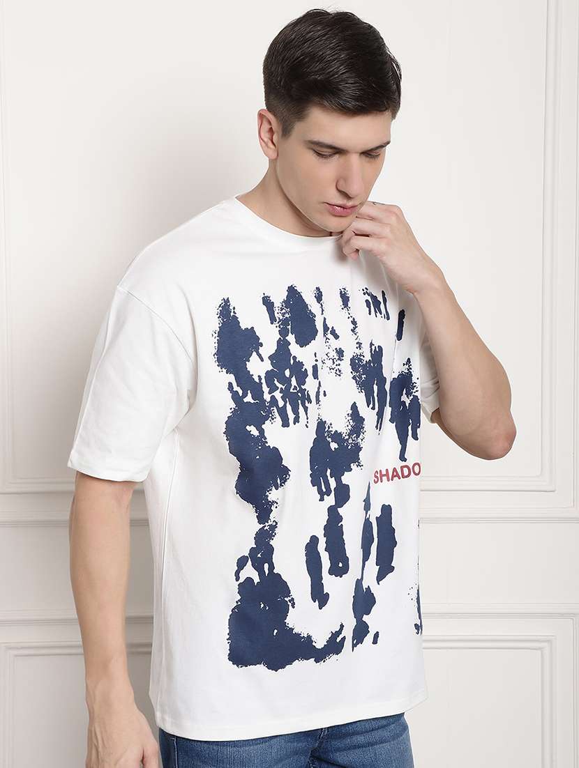men printed short sleeve oversized t-shirt - 22396370 -  Standard Image - 1