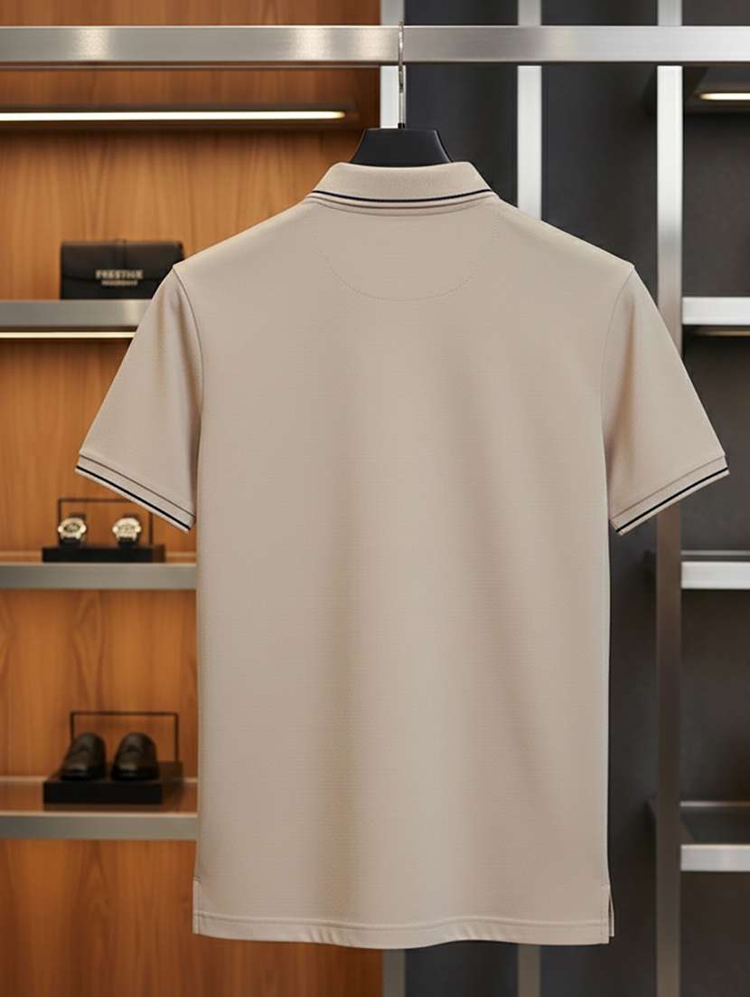 men solid short sleeve regular fit polo t-shirt - 22396741 -  Standard Image - 4
