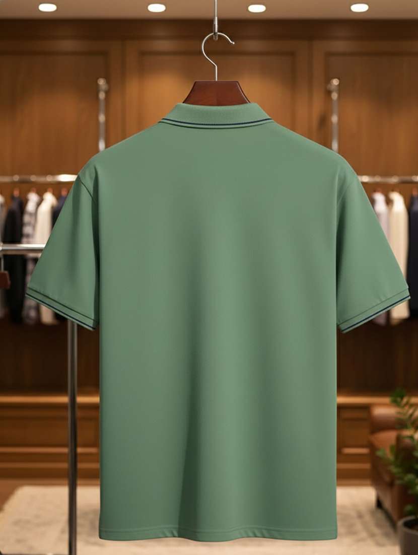 men solid short sleeve regular fit polo t-shirt - 22396750 -  Standard Image - 4