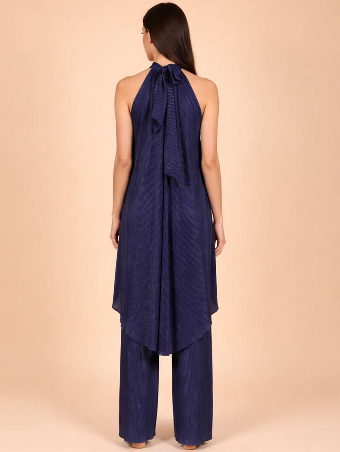 women solid top and trouser co-ord set - 22396793 -  Standard Image - 4