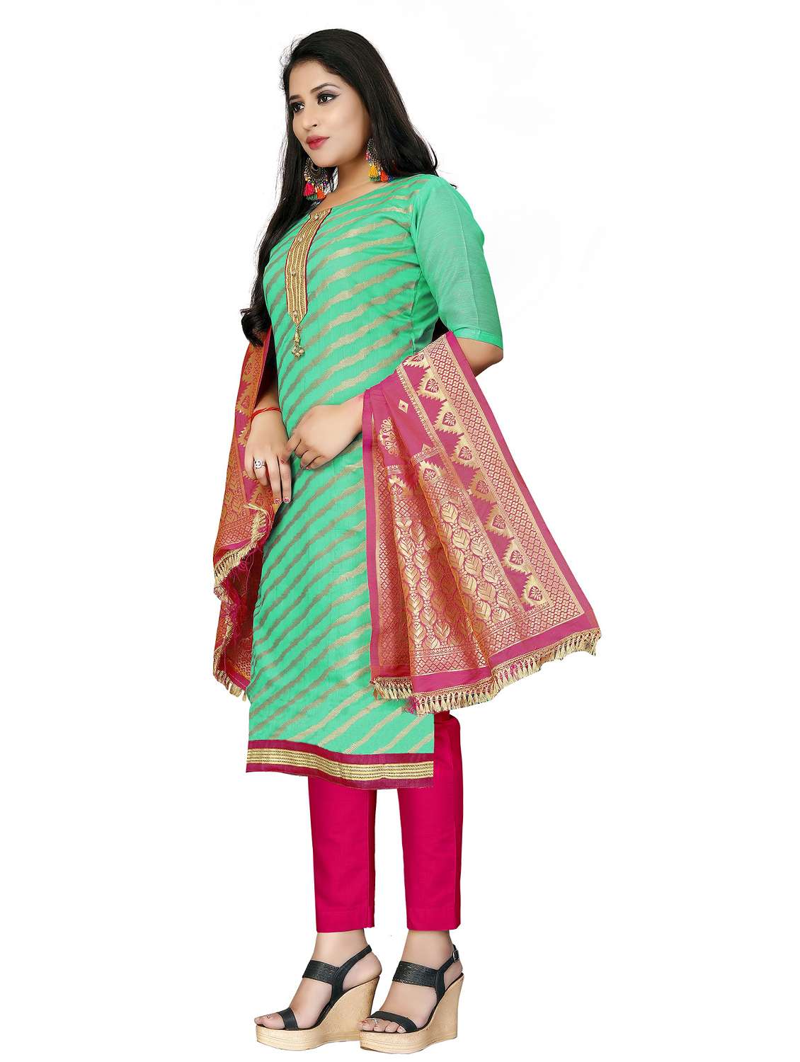 women self design unstitched suit set - 22396895 -  Standard Image - 1