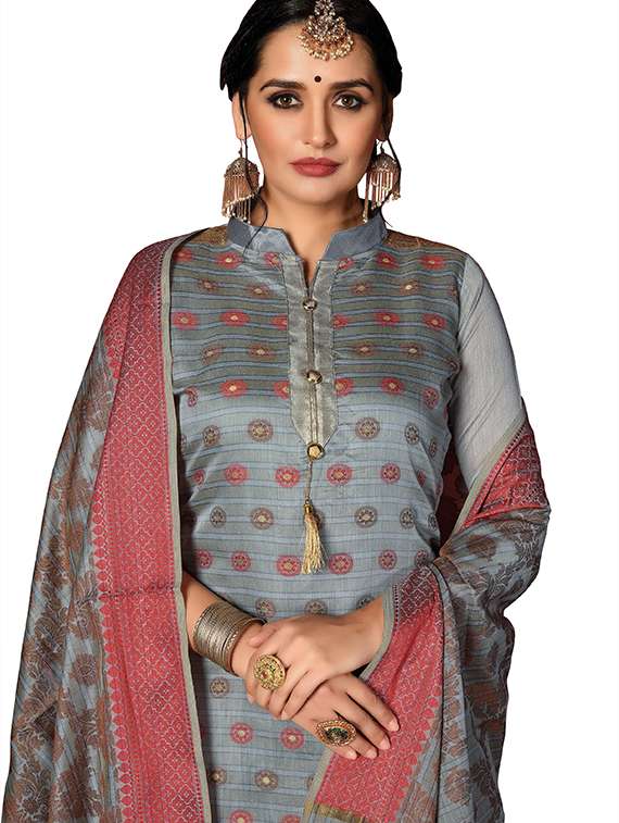 women self design unstitched suit set - 22396935 -  Standard Image - 1