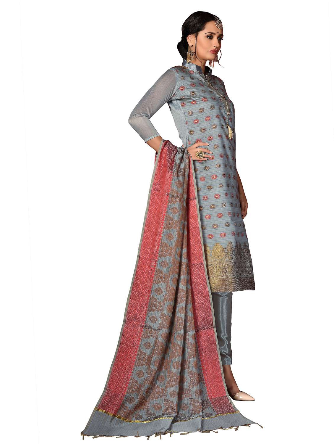 women self design unstitched suit set - 22396935 -  Standard Image - 4