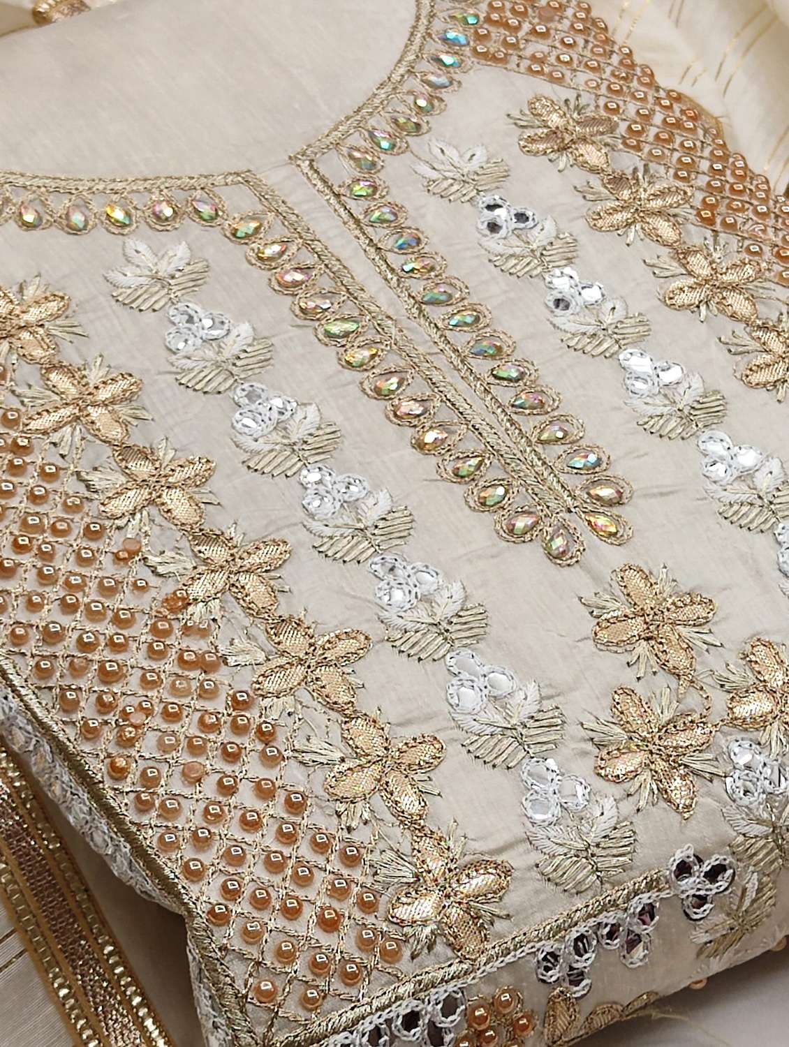 women solid with work unstitched suit set - 22397056 -  Standard Image - 1