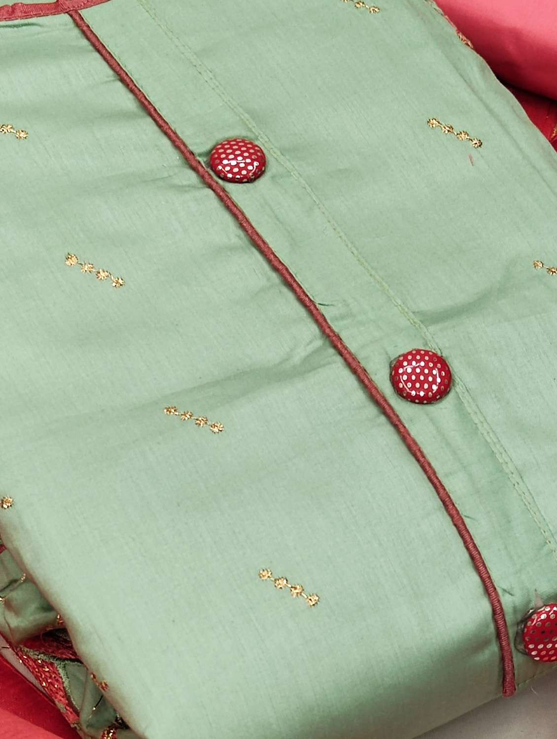 women solid with work unstitched suit set - 22397092 -  Standard Image - 1