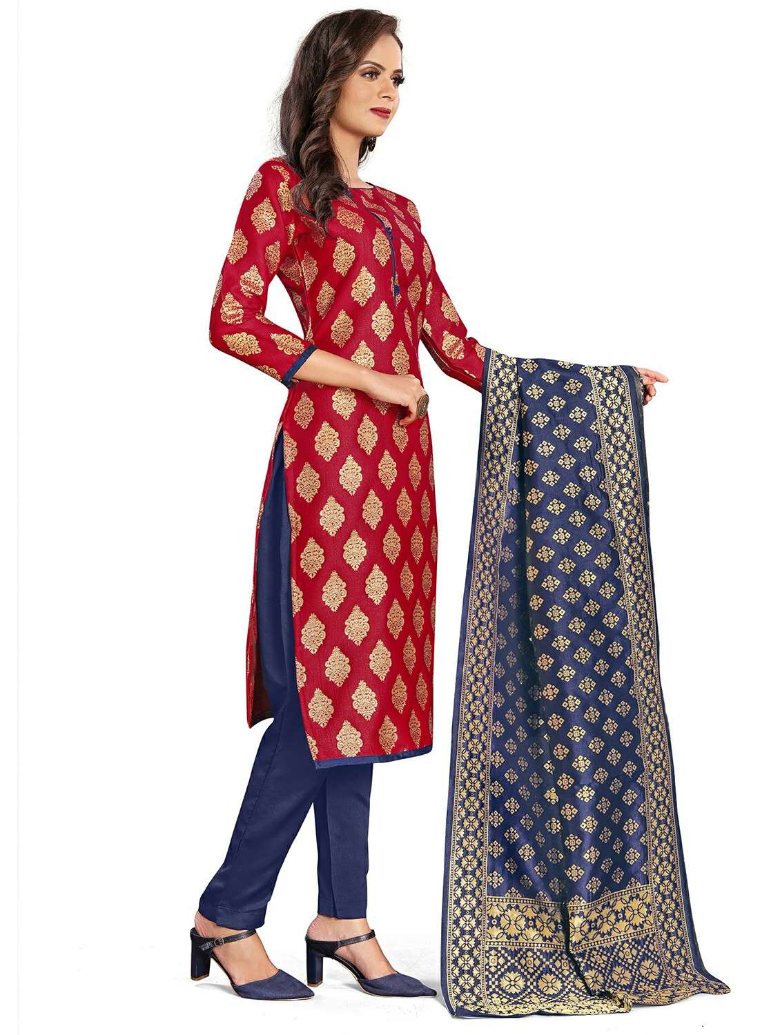 women self design unstitched suit set - 22397120 -  Standard Image - 1