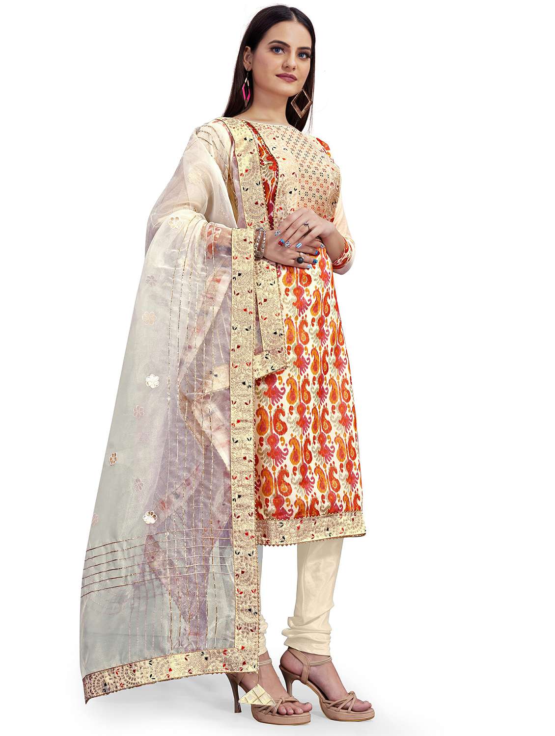 women printed unstitched suit set - 22397135 -  Standard Image - 4