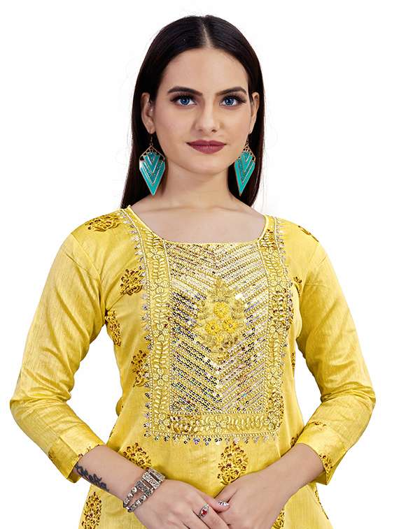 women solid with work unstitched suit set - 22397144 -  Standard Image - 1