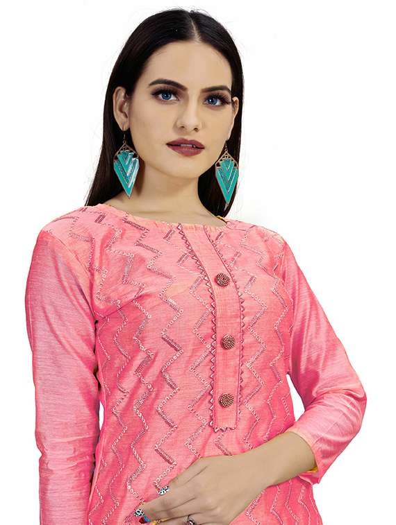 women solid with work unstitched suit set - 22397148 -  Standard Image - 1