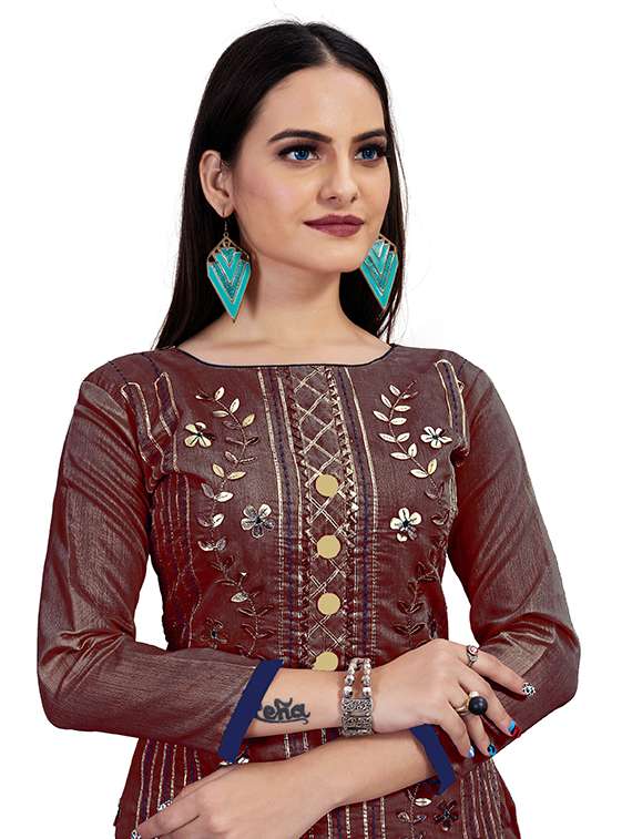 women solid with work unstitched suit set - 22397157 -  Standard Image - 1