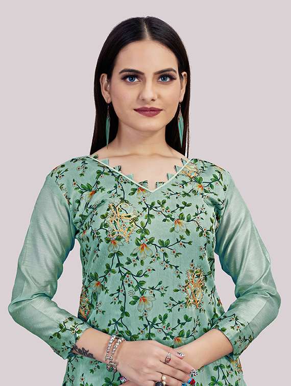 women floral printed unstitched suit set - 22397168 -  Standard Image - 1