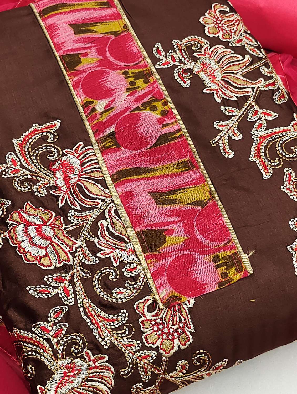 women solid with work unstitched suit set - 22397203 -  Standard Image - 1