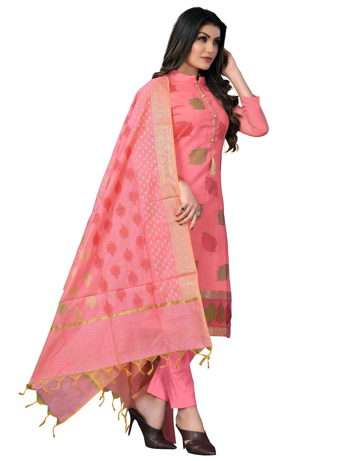 women self design unstitched suit set - 22397213 -  Standard Image - 1