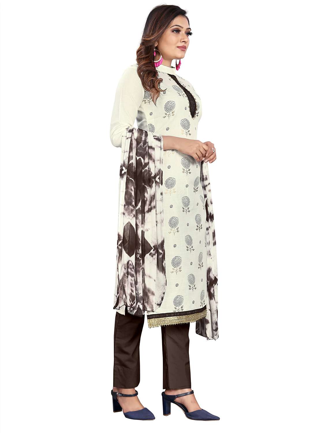 women printed unstitched suit set - 22397218 -  Standard Image - 1