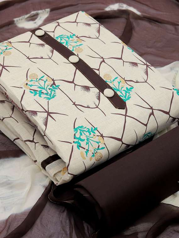 women printed unstitched suit set - 22397220 -  Standard Image - 4