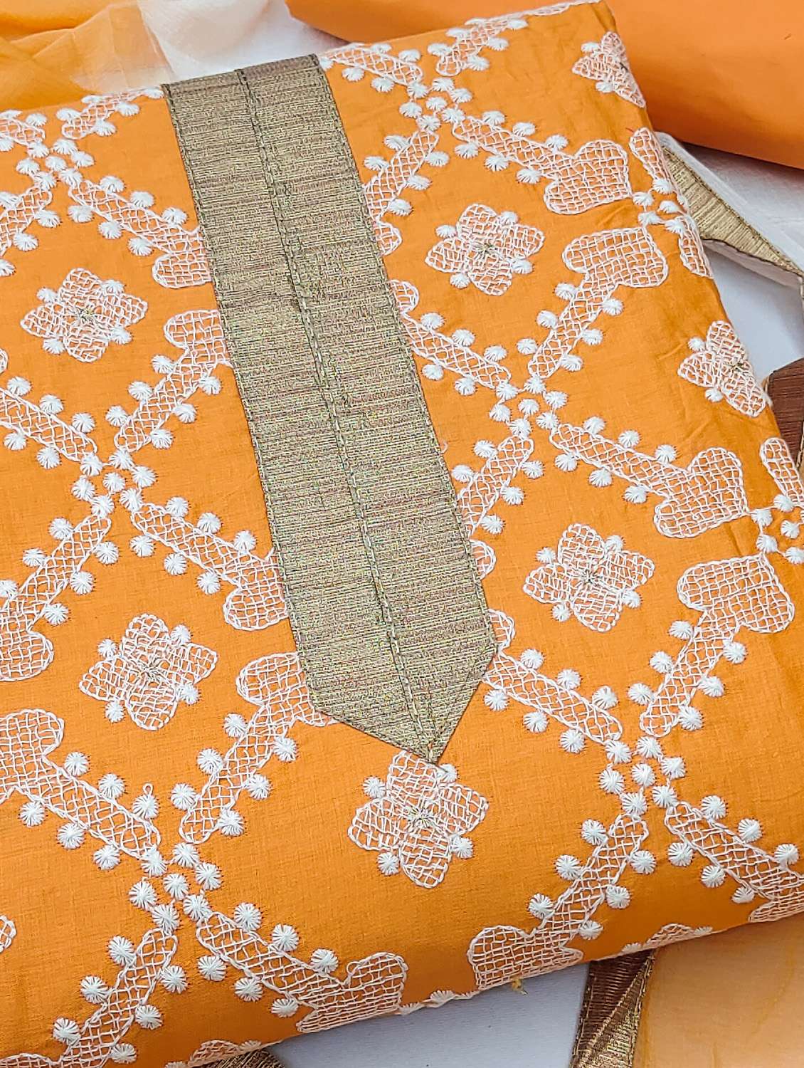 women solid with work unstitched suit set - 22397254 -  Standard Image - 1