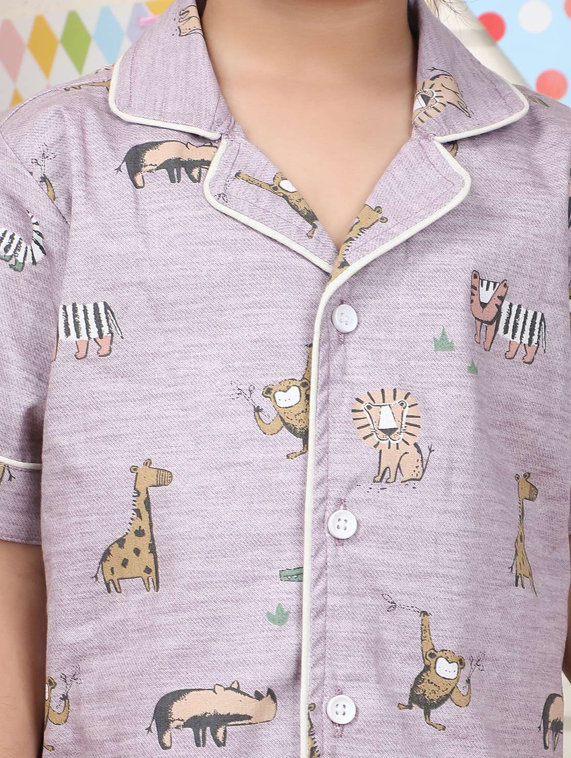 kids printed nightwear pyjama set - 22397285 -  Standard Image - 1