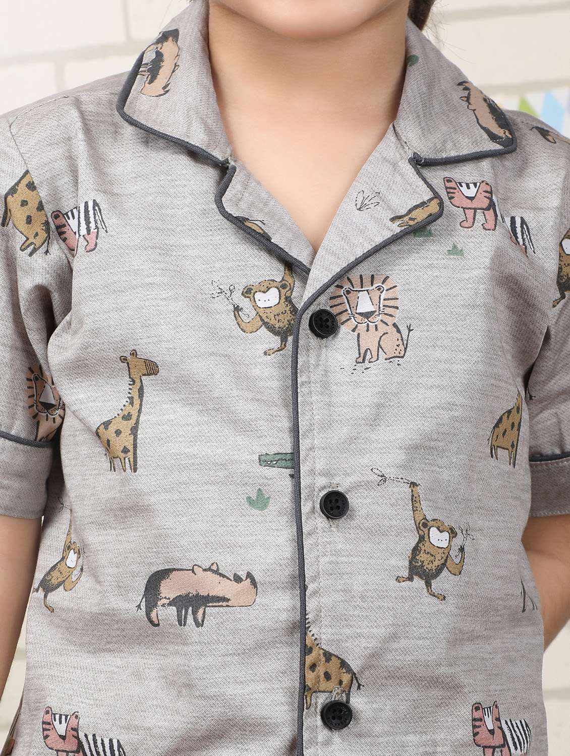 kids printed nightwear pyjama set - 22397286 -  Standard Image - 1