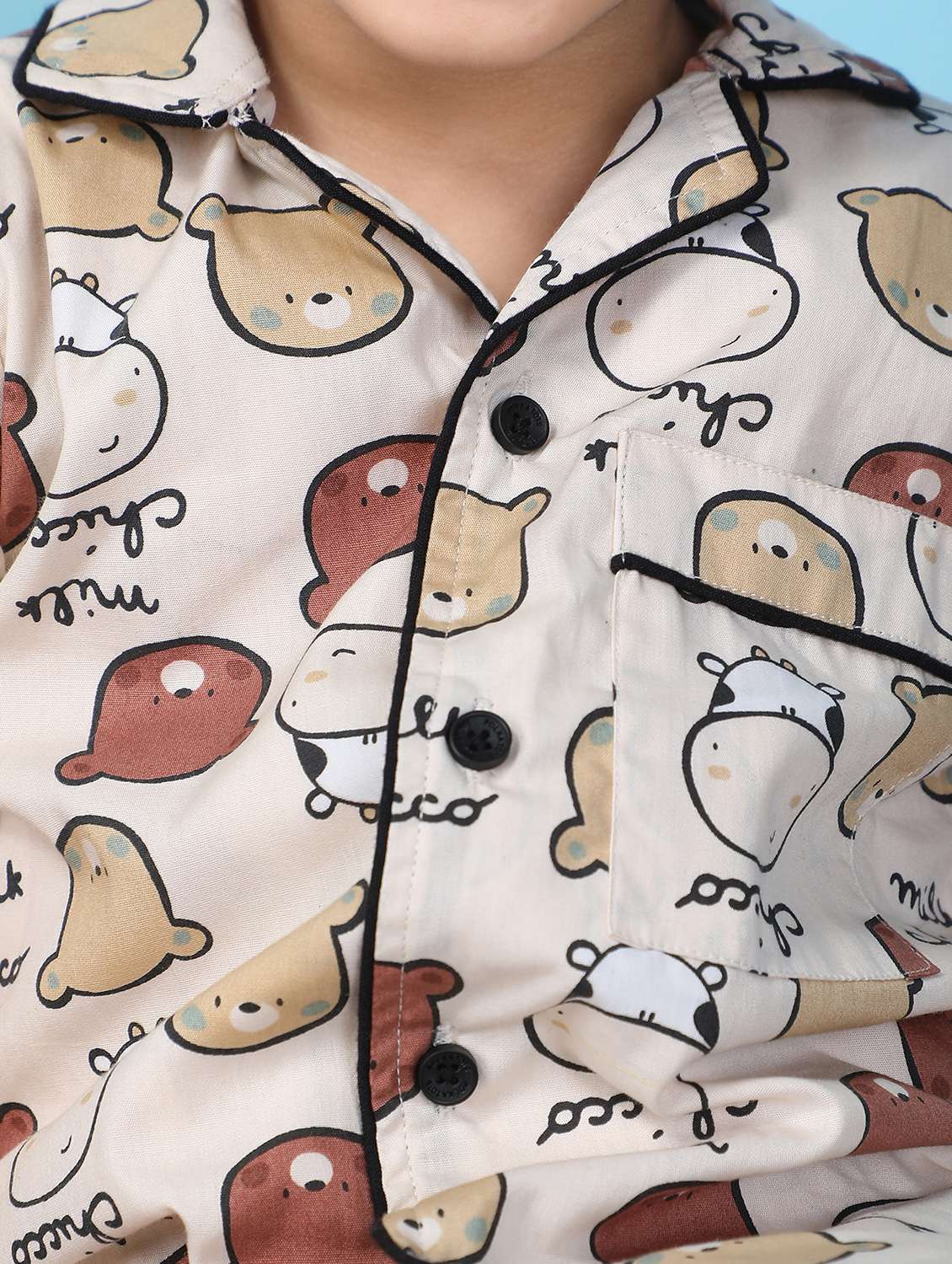 kids printed nightwear pyjama set - 22397289 -  Standard Image - 1