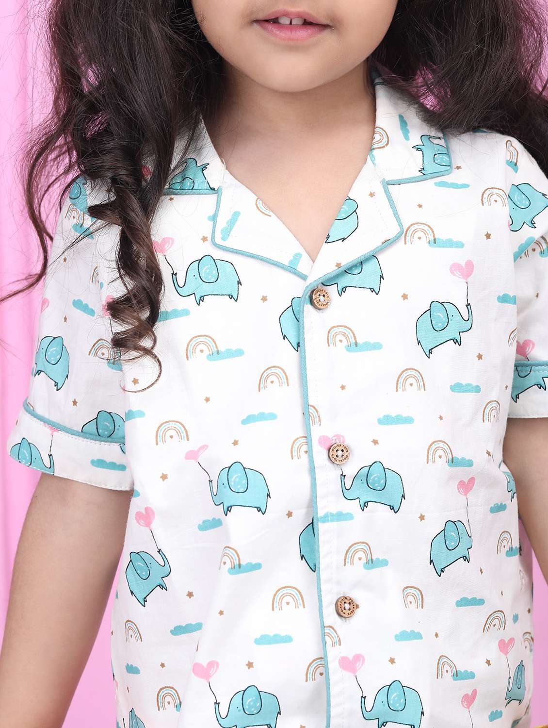 kids printed nightwear pyjama set - 22397299 -  Standard Image - 1