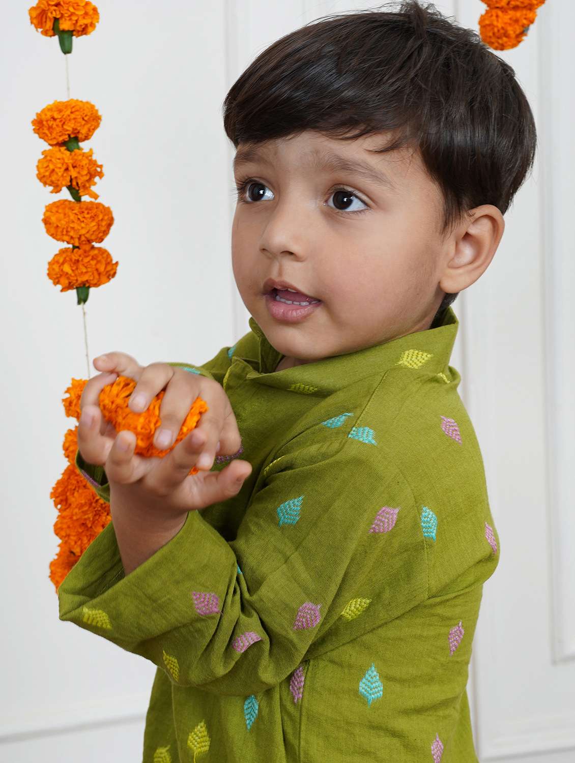 green cotton kurta sets kurtas & set - 22397340 -  Standard Image - 1