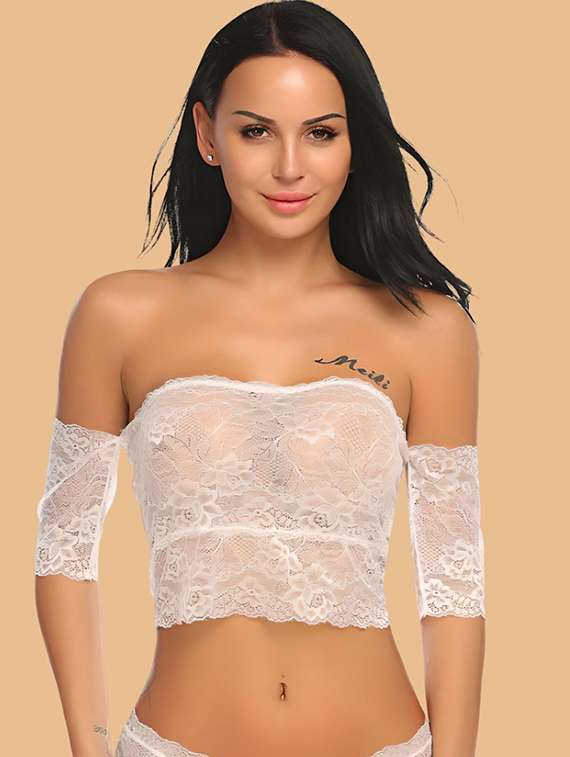 women self designed lace bra and panty set - 22397472 -  Standard Image - 1