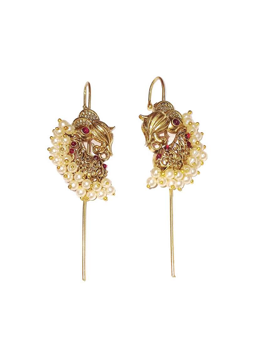 kalamkari kan karnaful ear cuff - 22397775 -  Standard Image - 1