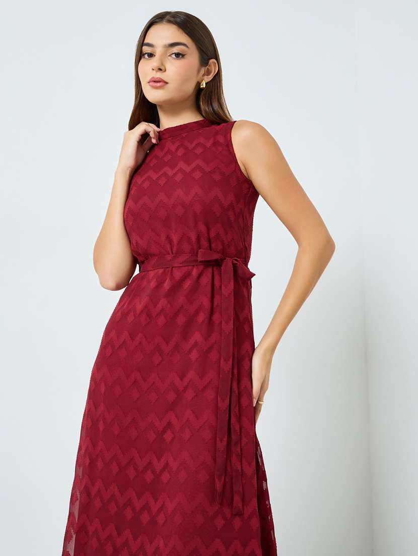 women self designed sleeveless a-line dress - 22397821 -  Standard Image - 1