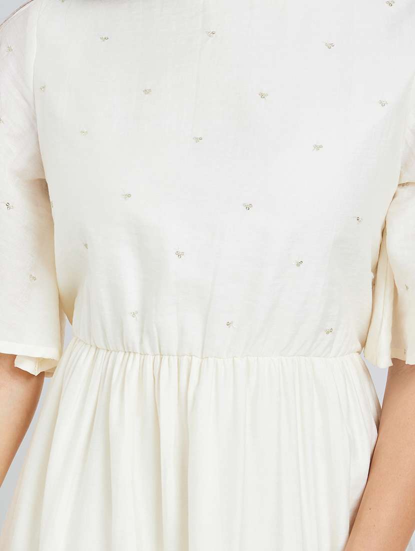 women embellished puff sleeve tiered dress - 22397884 -  Standard Image - 4