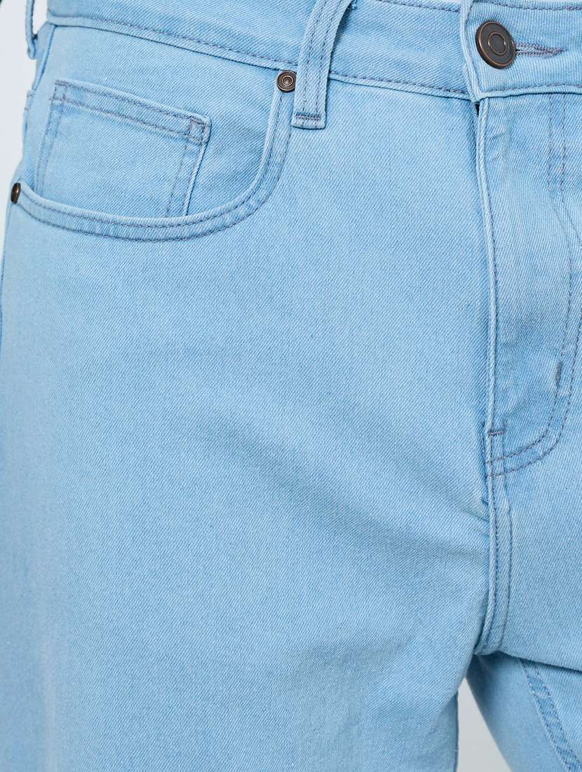 men plain mid rise full length tapered jeans - 22397961 -  Standard Image - 1