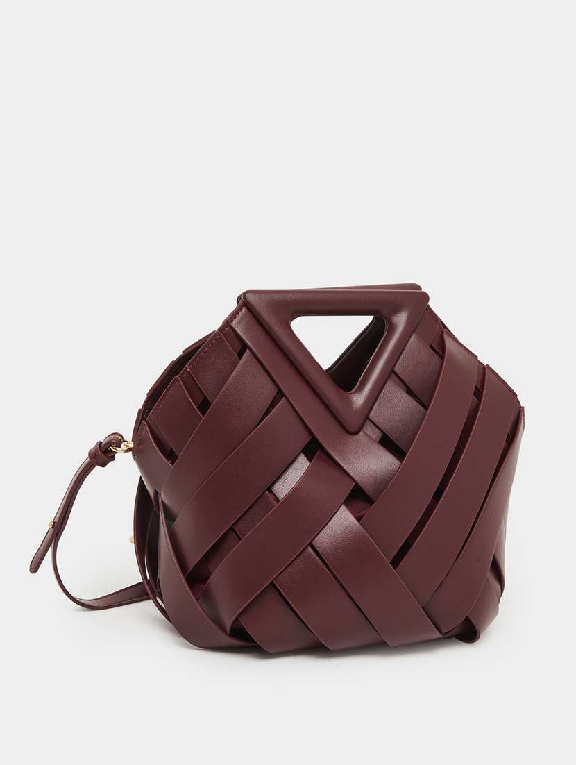 women maroonn solid sling bag - 22397999 -  Standard Image - 1
