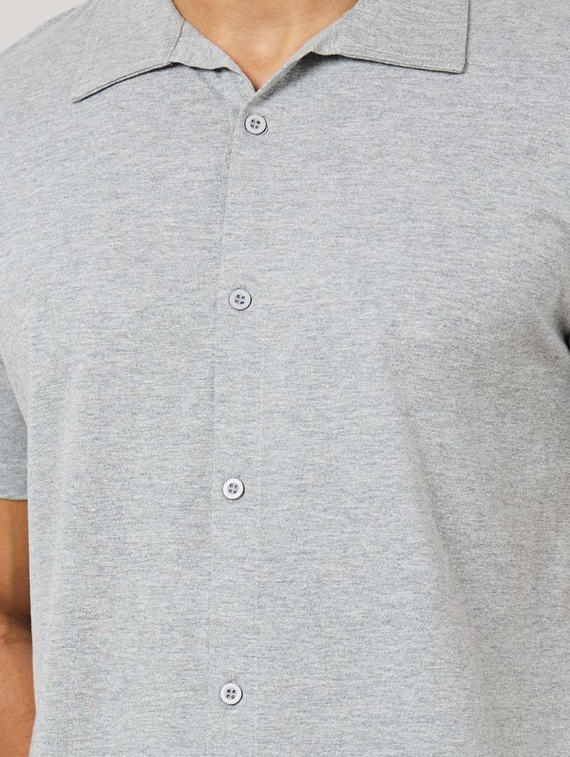 men solid short sleeve sleepwear top bottom set  - 22398011 -  Standard Image - 1