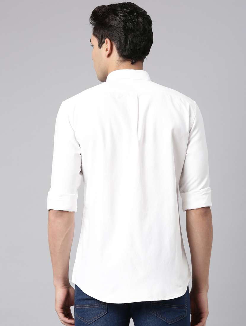 men solid long sleeve slim fit casual shirt - 22398073 -  Standard Image - 4