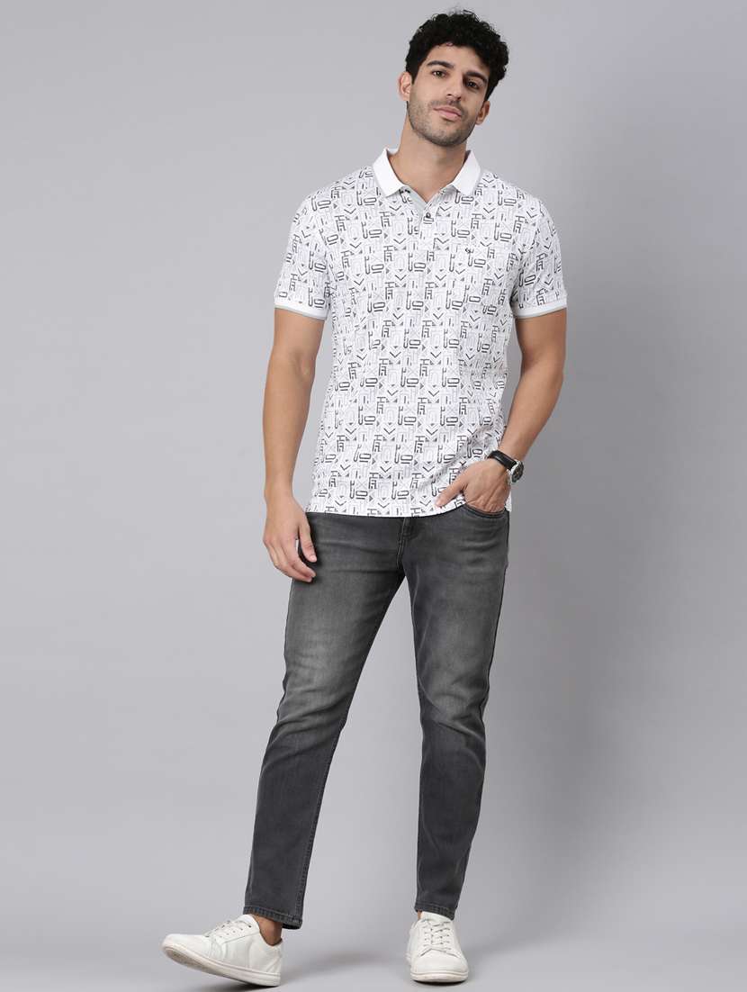 men printed short sleeve regular fit polo t-shirt - 22398088 -  Standard Image - 4