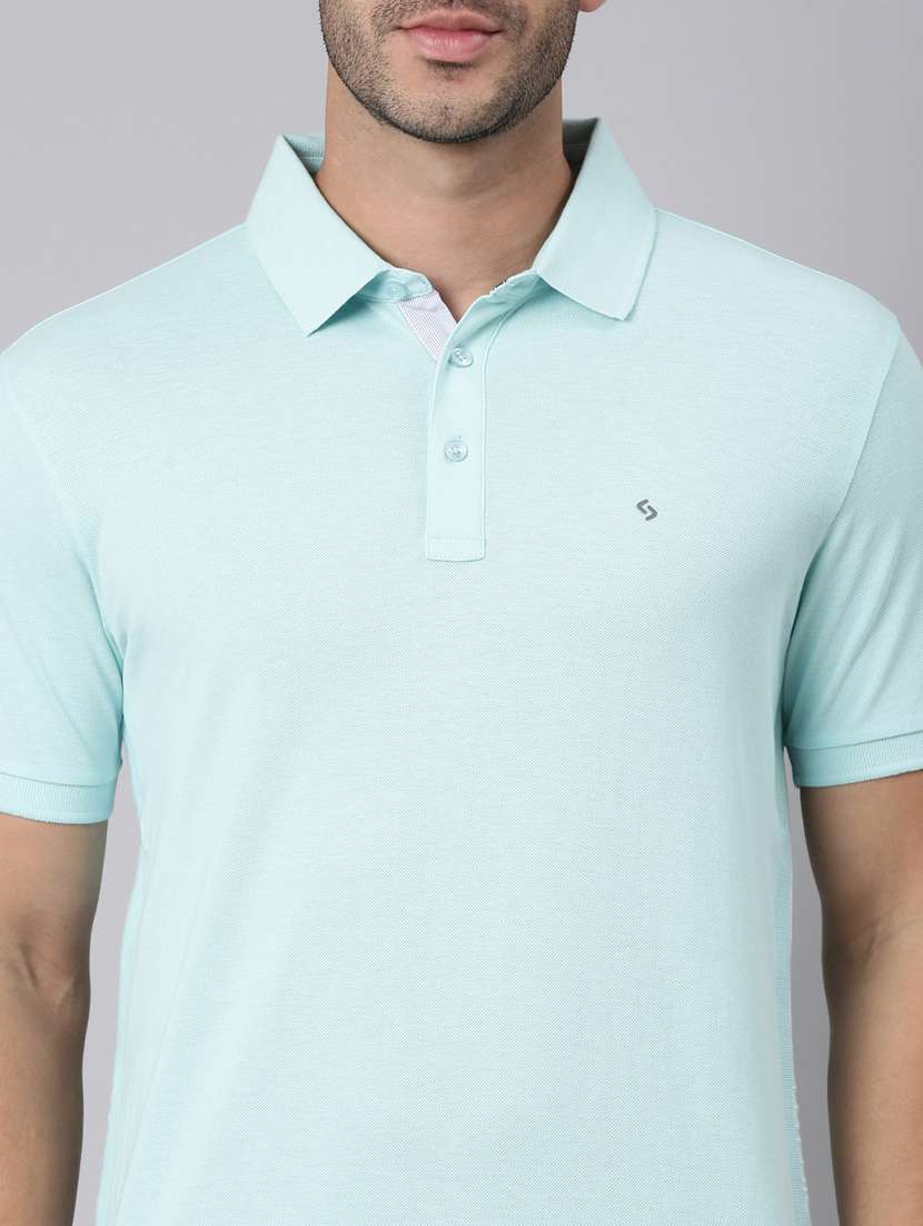 men solid short sleeve slim fit polo t-shirt - 22398092 -  Standard Image - 1