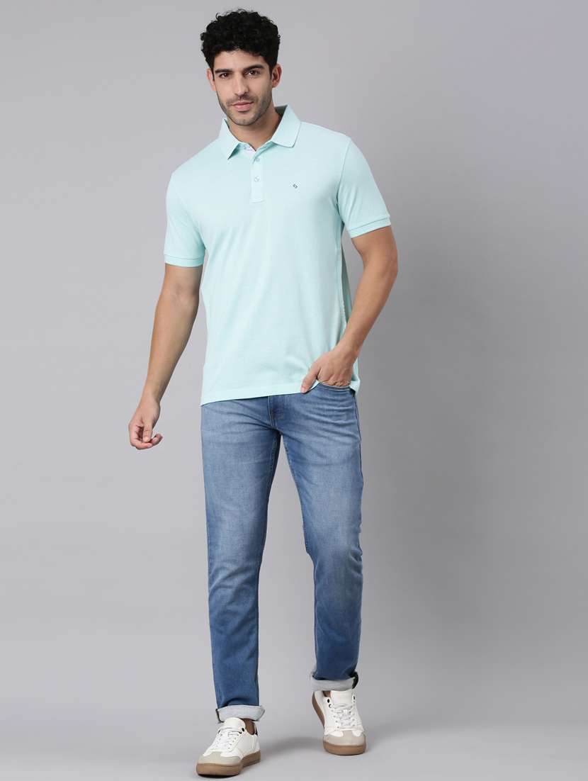men solid short sleeve slim fit polo t-shirt - 22398092 -  Standard Image - 4