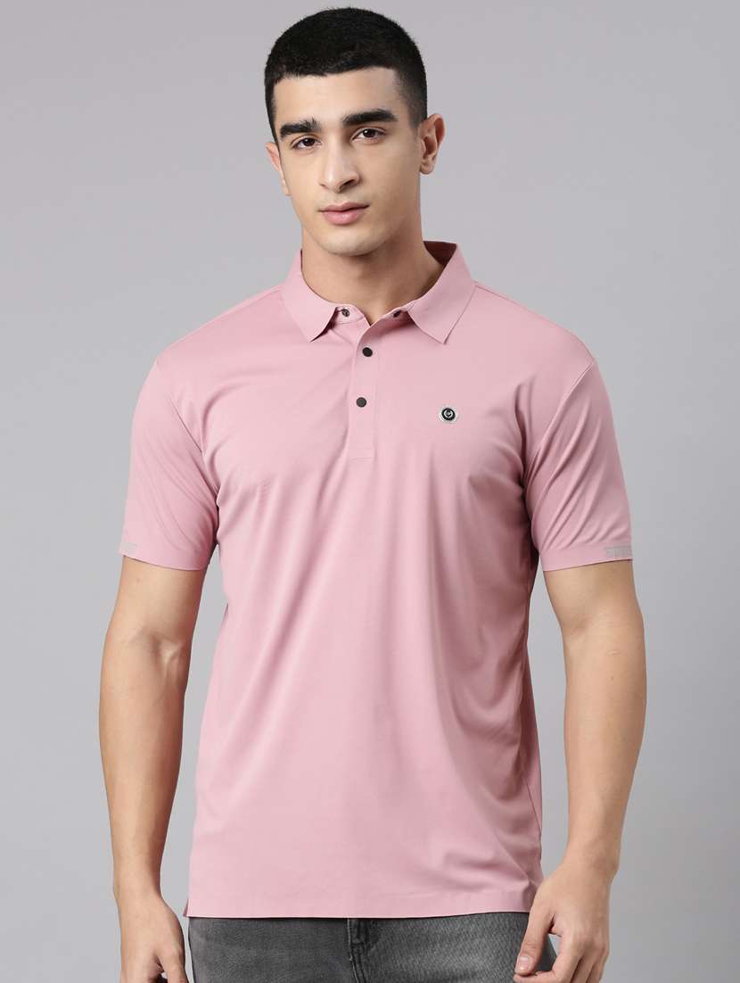 men solid short sleeve slim fit polo t-shirt