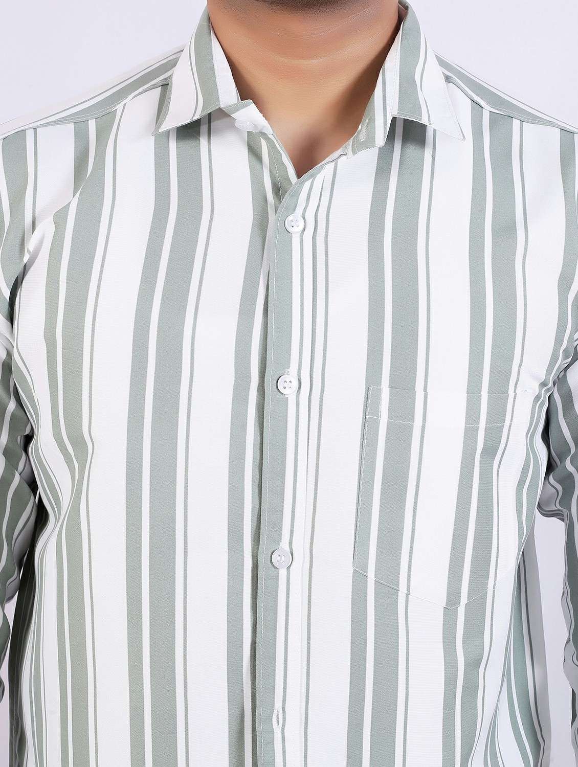men striped long sleeve regular fit casual shirt - 22399107 -  Standard Image - 1