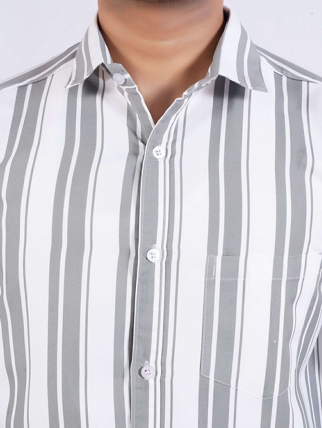 men striped long sleeve regular fit casual shirt - 22399110 -  Standard Image - 1